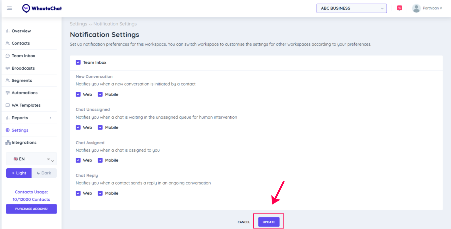 Notification Preferences