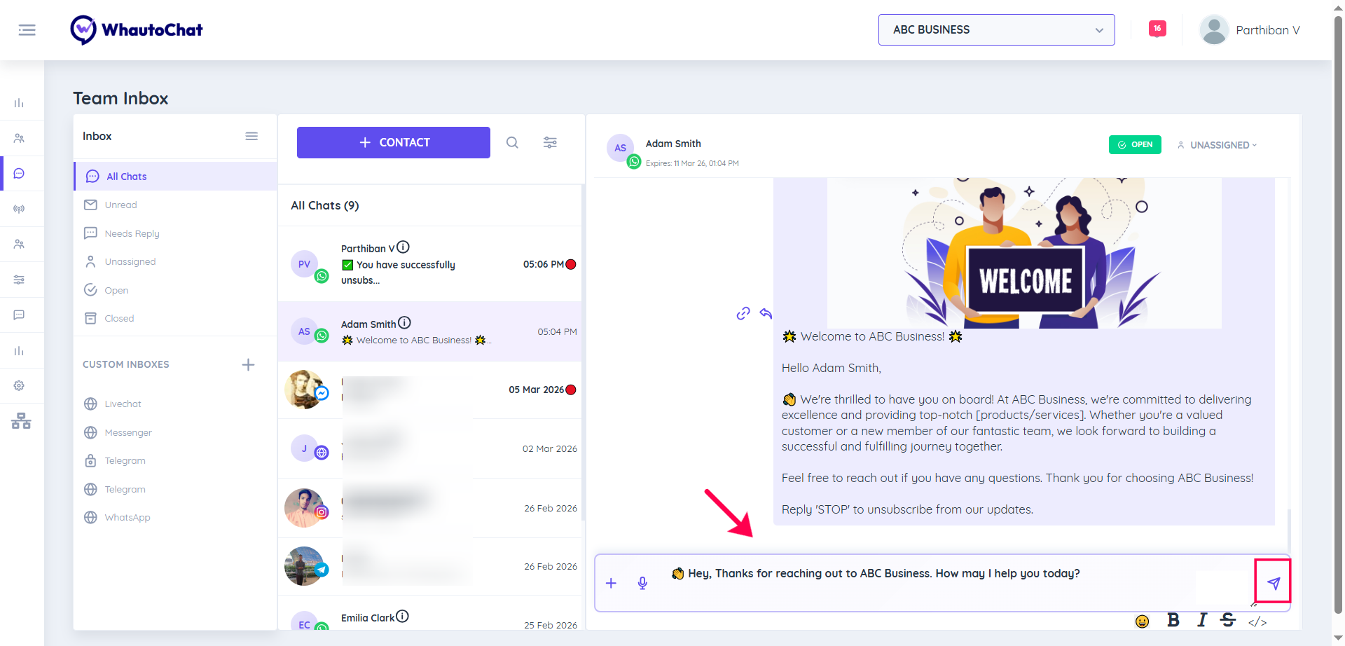 Send Canned Response