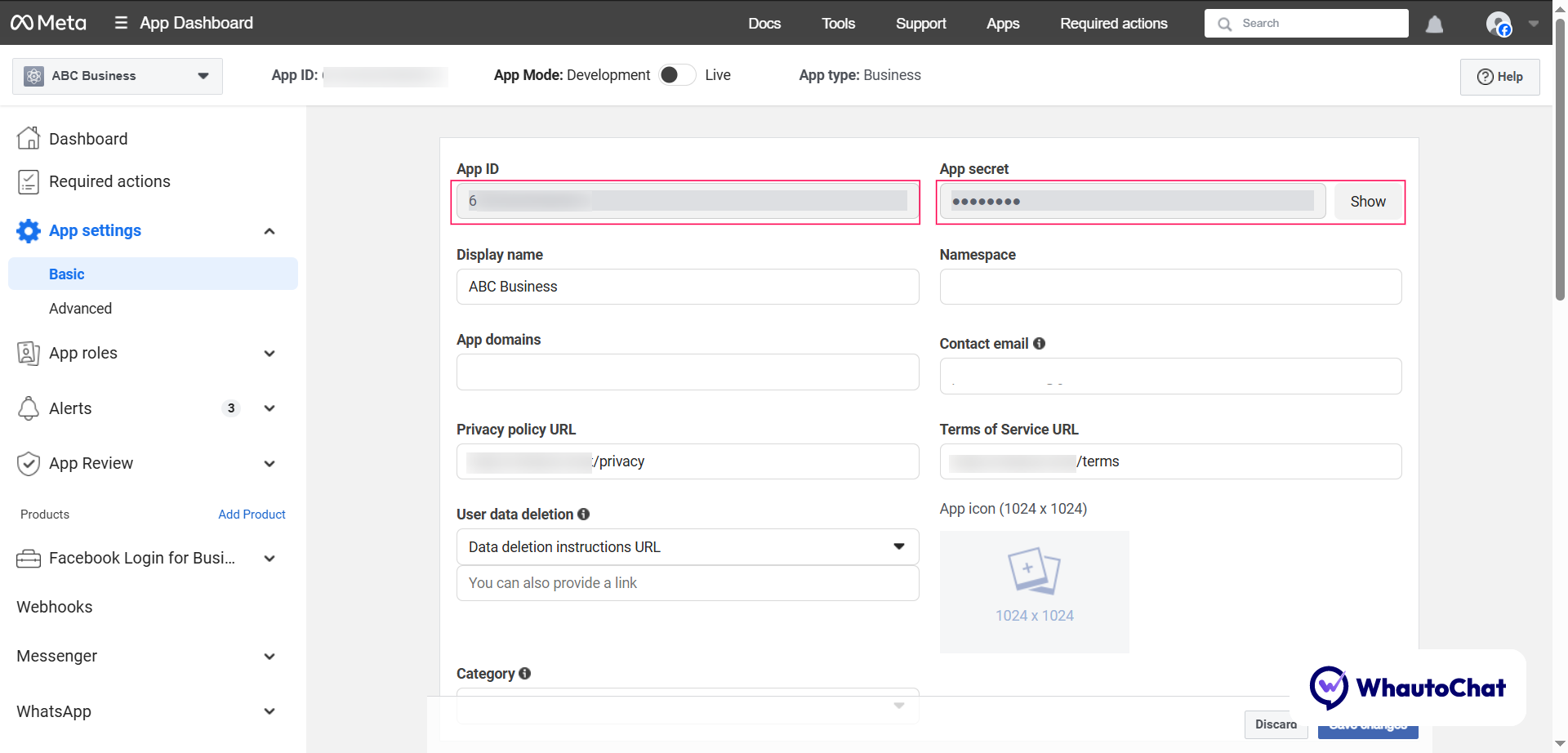 Get App ID &amp; Secret