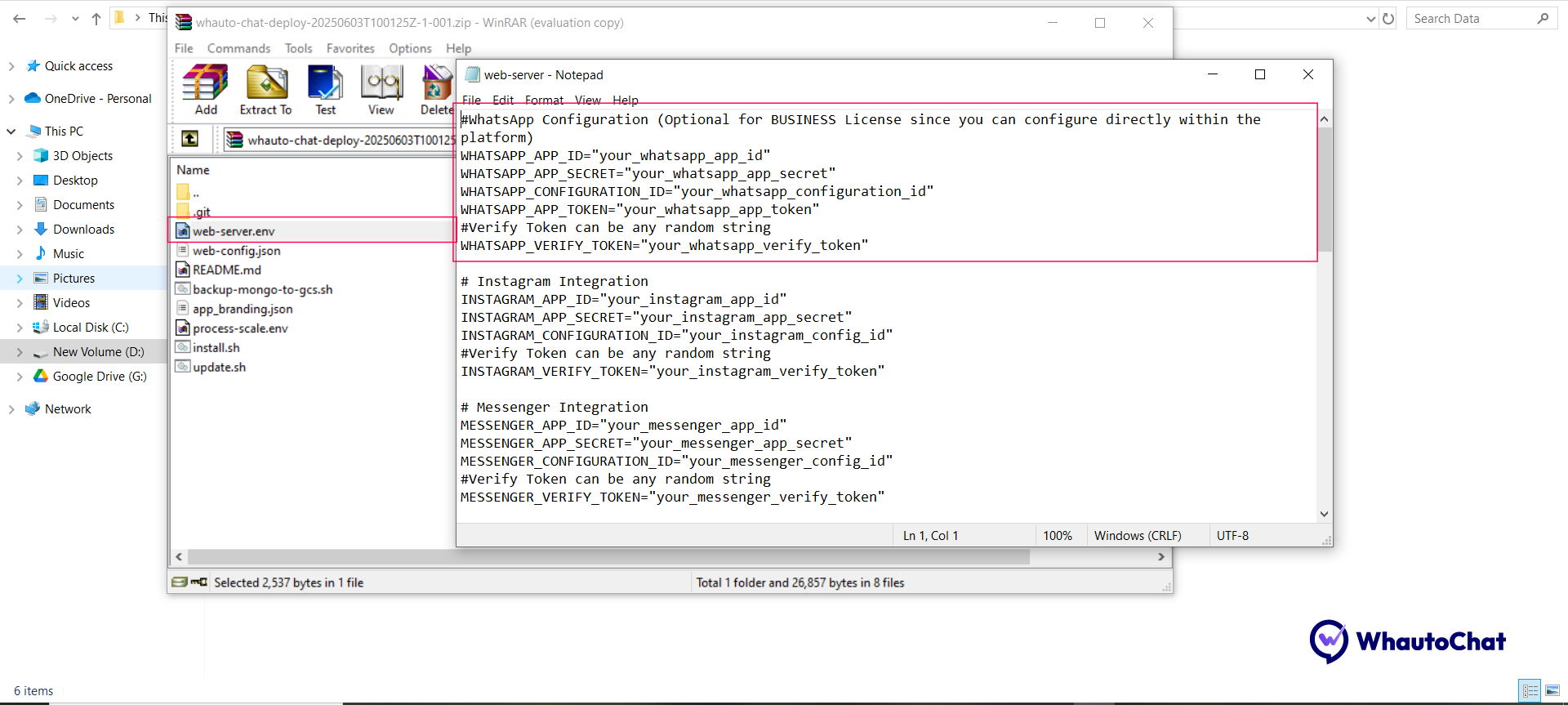 WhatsApp Configuration File